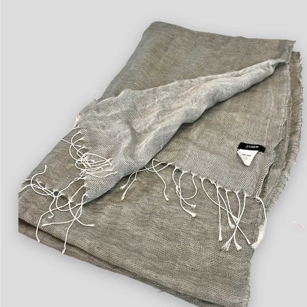 Silver fringe scarf